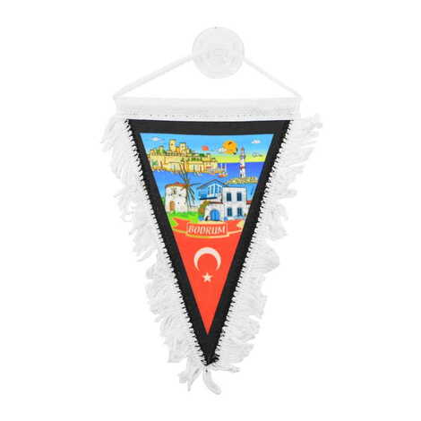 Bodrum Themed Custom Printed Triangular Pennant 10X15Cm