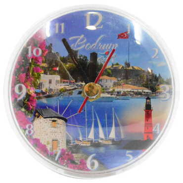 Myros - Bodrum Themed Customised Fridge Magnet Clock