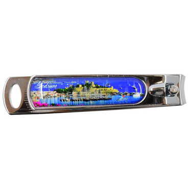 Myros - Bodrum Themed Customised Metal Epoxy Nail Clipper 16x80x15 mm