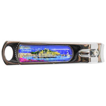 Myros - Bodrum Themed Customised Metal Epoxy Nail Clipper 56x13x13 mm