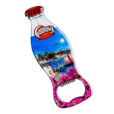 Bodrum Themed Customised Uv Printed Coca Cola Bottle Shape Plastic Base Bottle Opener 42x120 mm - 4