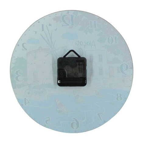 Bodrum Themed Decorative Custom Print Glass Wall Watch 25 Cm - 3