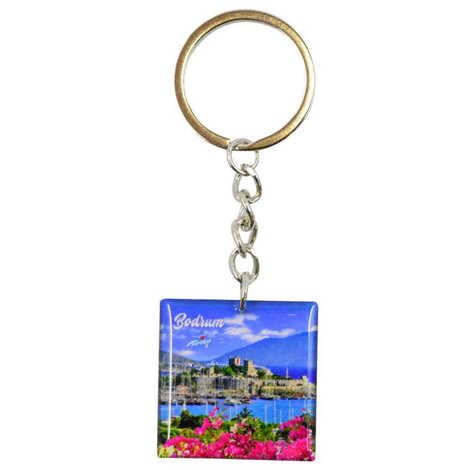 Bodrum Themed Double Face Printed Epoxy Keychain - 5