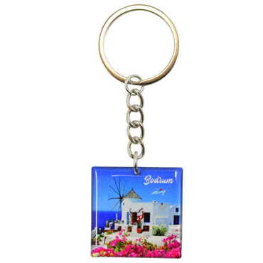 Bodrum Themed Double Face Printed Epoxy Keychain - 6