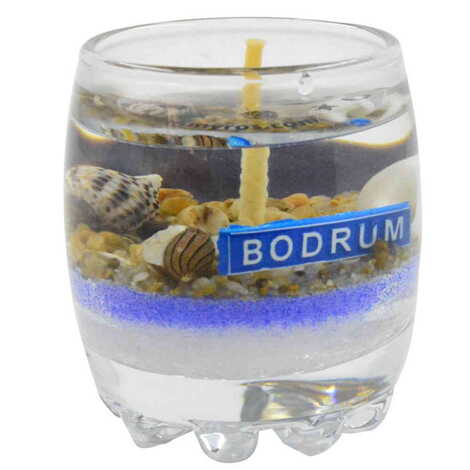Bodrum Themed Glass Transparent Gel Candle - 4