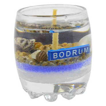 Myros - Bodrum Themed Glass Transparent Gel Candle