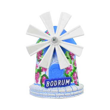 Myros - Bodrum Themed Marine Themed Windmill Travel Fridge Magnet