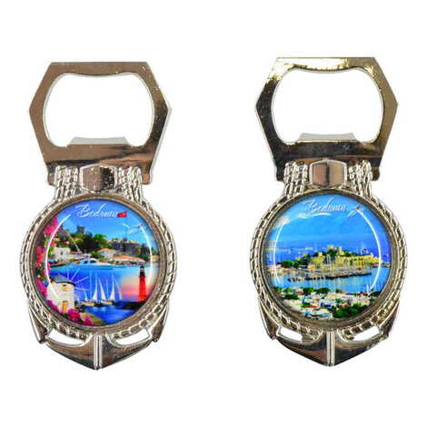 Bodrum Themed Metal Anchor Magnetic Opener 40x75 mm - 3