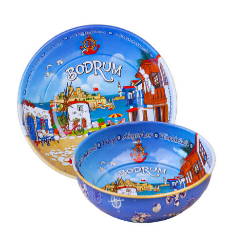 Bodrum Themed Metal Bowl 115 mm - 1