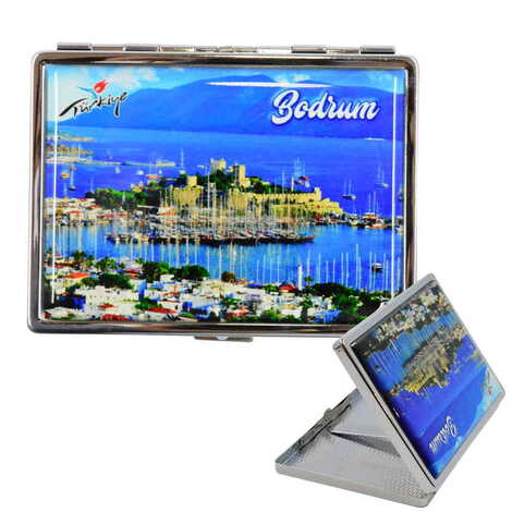 Bodrum Themed Metal Cigarette Case 103x80x11 mm