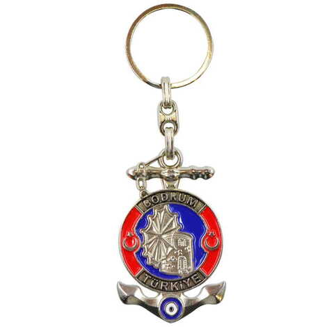 Bodrum Themed Metal Customised Enamel Keychain