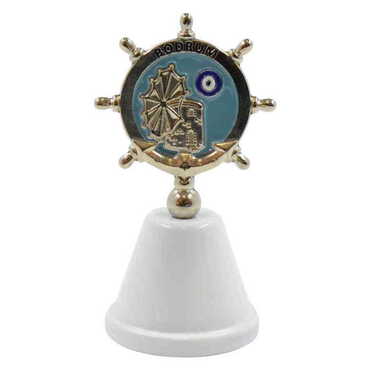 Myros - Bodrum Themed Metal Enamel Hand Bell