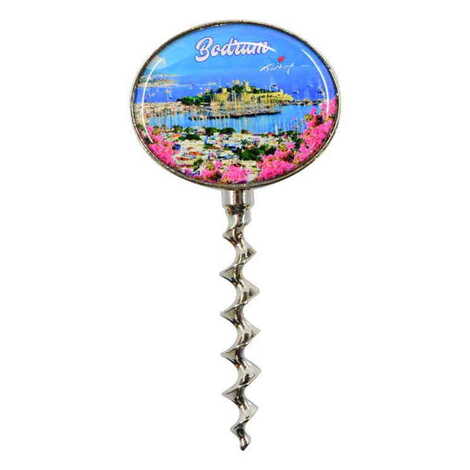 Bodrum Themed Metal Magnetic Customised Corkcscrewer