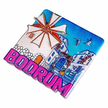 Bodrum Themed Myros Local Polyester Refrigerator Magnet - 17