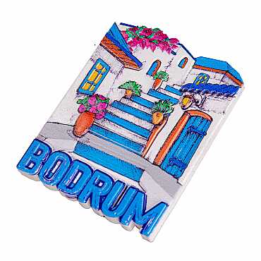 Bodrum Themed Myros Local Polyester Refrigerator Magnet - 18