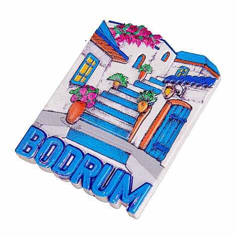 Bodrum Themed Myros Local Polyester Refrigerator Magnet - 18