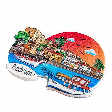 Bodrum Themed Myros Local Polyester Refrigerator Magnet - 23