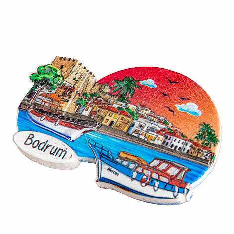 Bodrum Themed Myros Local Polyester Refrigerator Magnet - 23
