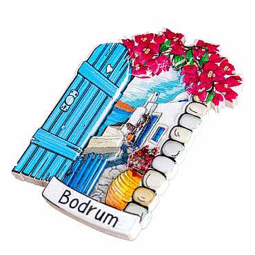 Bodrum Themed Myros Local Polyester Refrigerator Magnet - 24