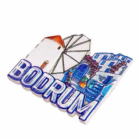 Bodrum Themed Myros Local Polyester Refrigerator Magnet - 27