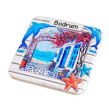 Bodrum Themed Myros Local Polyester Refrigerator Magnet - 30