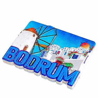 Bodrum Themed Myros Local Polyester Refrigerator Magnet - 37