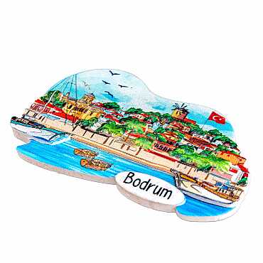 Bodrum Themed Myros Local Polyester Refrigerator Magnet - 39
