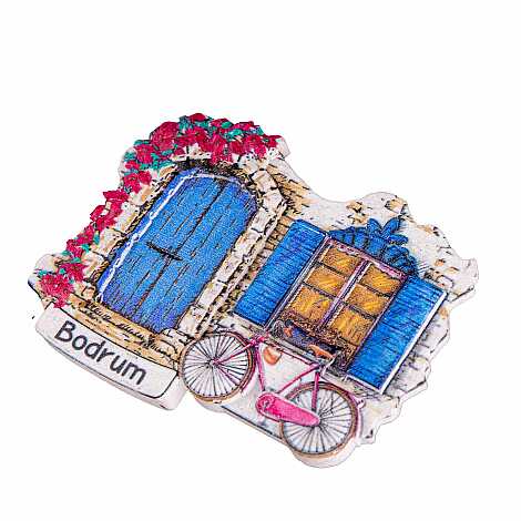 Bodrum Themed Myros Local Polyester Refrigerator Magnet - 40