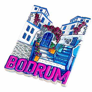 Bodrum Themed Myros Local Polyester Refrigerator Magnet - 42