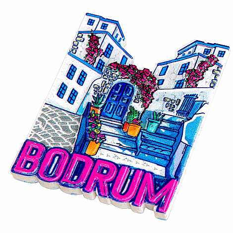Bodrum Themed Myros Local Polyester Refrigerator Magnet - 42