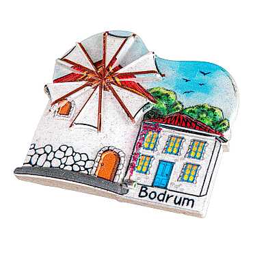 Bodrum Themed Myros Local Polyester Refrigerator Magnet - 43