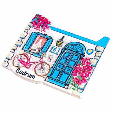 Bodrum Themed Myros Local Polyester Refrigerator Magnet - 48