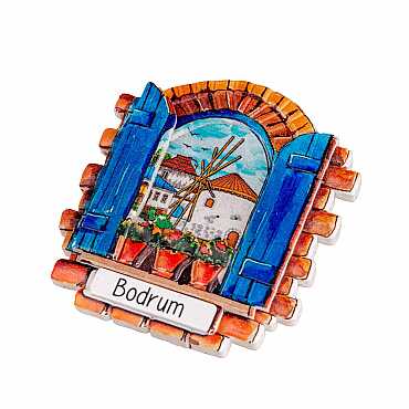 Bodrum Themed Myros Local Polyester Refrigerator Magnet - 49