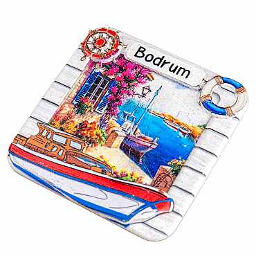 Bodrum Themed Myros Local Polyester Refrigerator Magnet - 51
