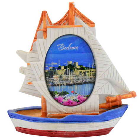 Bodrum Themed Polyester Marine Sailing Ship Figurine