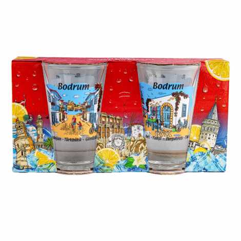 Bodrum Themed Shot Glass Set of 2 Pcs - 1
