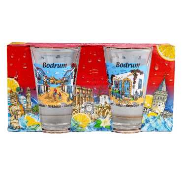 Bodrum Themed Shot Glass Set of 2 Pcs - 5