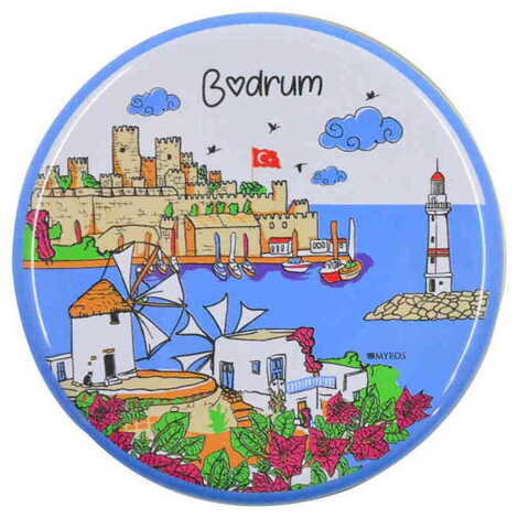 Bodrum Themed Tin Boxed Candle 73x35 mm