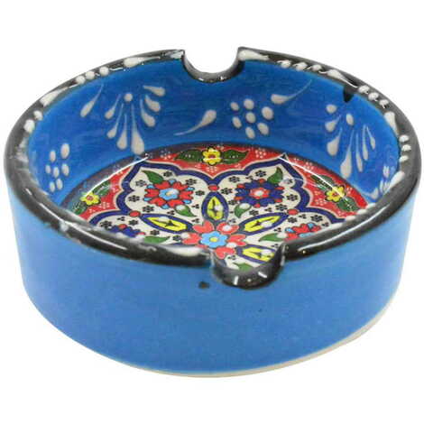 Bodrum Themed Turkish Ceramic Special Relief Ashtray Big Size