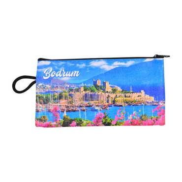 Bodrum Themed Turkish Woven Wallet 183x97x8 mm - Thumbnail