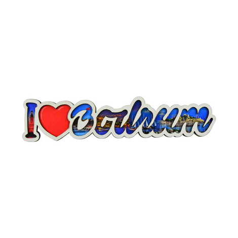 Bodrum Themed Wooden Customised City Name Letter Souvenir Fridge Magnet