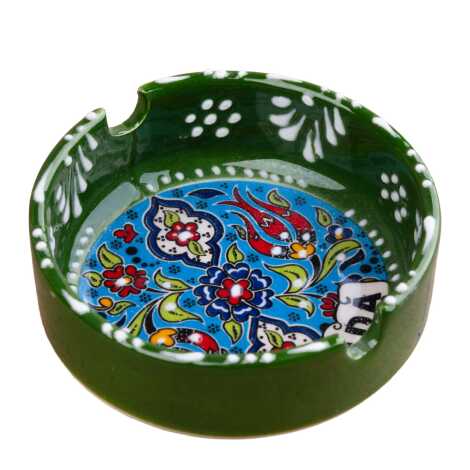 Bozcaada Temalı Çini Küçük Klasik Özel Kabartma Küllük - 6