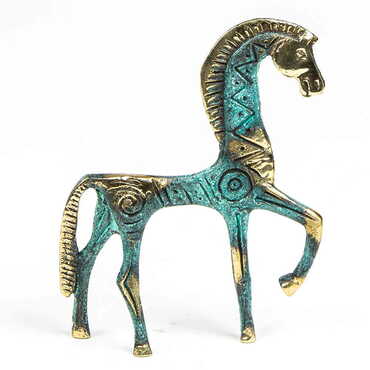 Myros - Bronz Metal Heykel At Küçük 10x8,5 cm