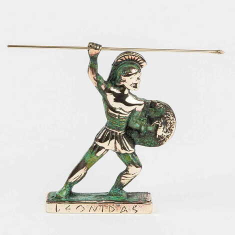 Bronze Armed with a Lance Figurine 210,5X12 Cm