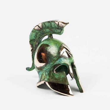 Myros - Bronze Helmet Figurine Model No :9 6,5X2,8 cm