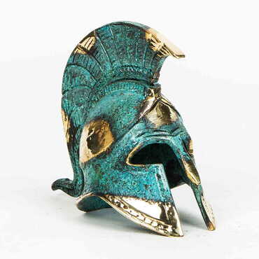 Bronze Helmet Figurine No :1 11 Cm - Thumbnail