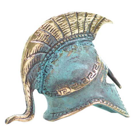 Bronze Helmet Figurine No :1 11 Cm