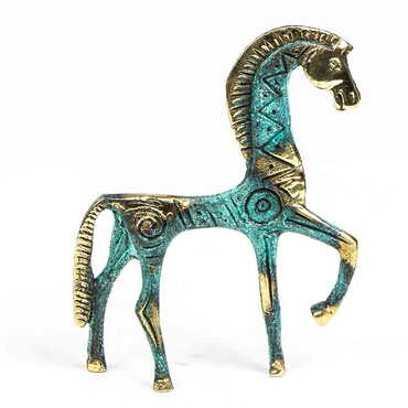 Myros - Bronze Horse Figurine 10X8 Cm