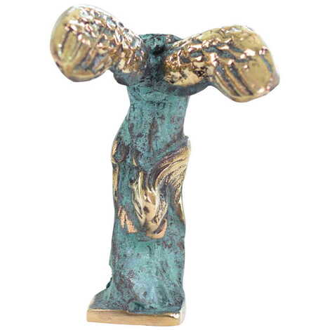 Bronze Nıke Figurine 14 cm