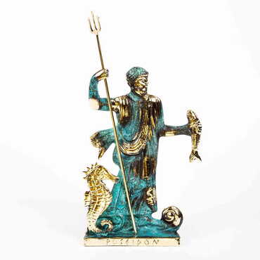 Myros - Bronze Poseidon Figurine 30 Cm